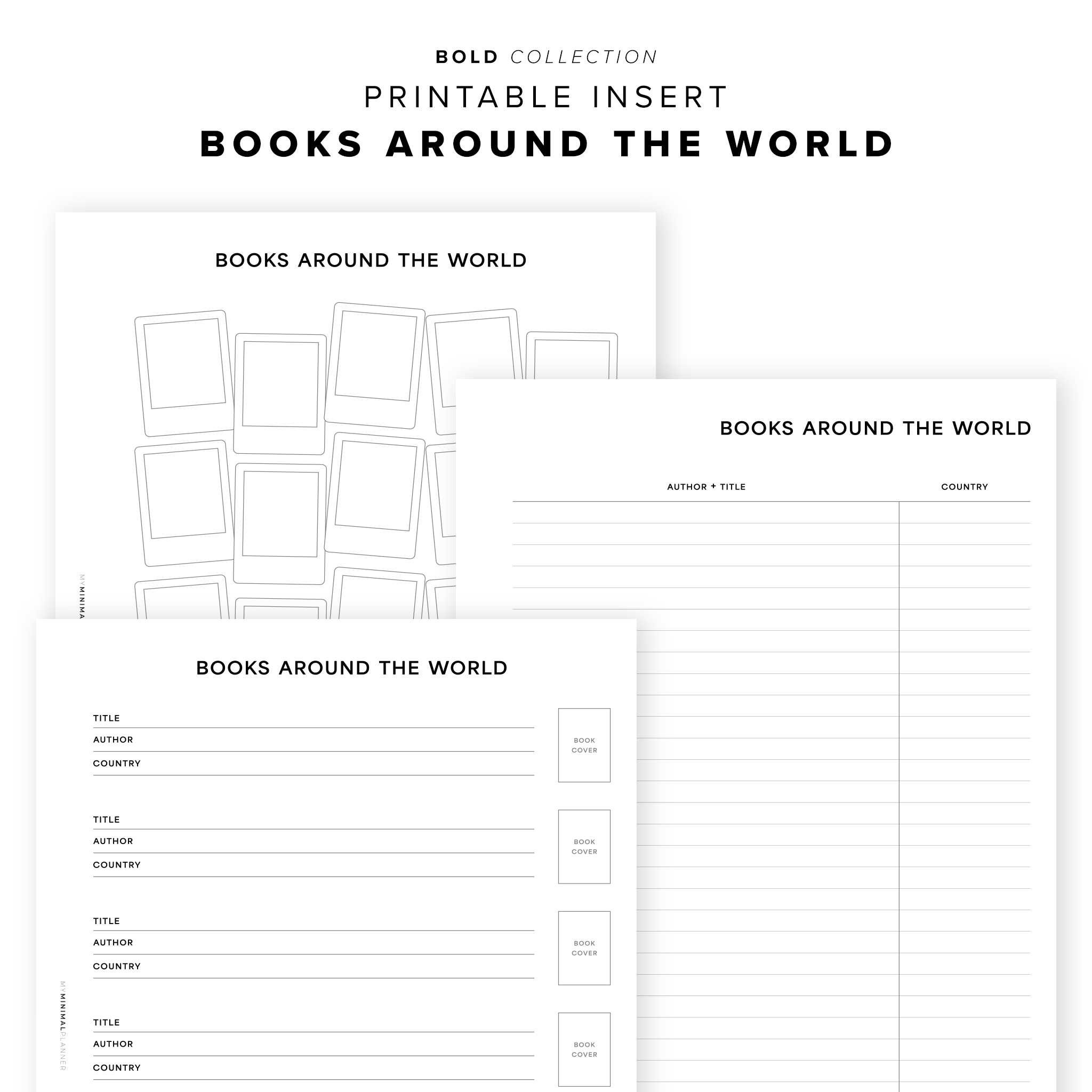 PR298 - Books Around the World Bundle - Printable Insert