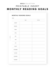 PR314 - Monthly Reading Goals V2 - Printable Insert