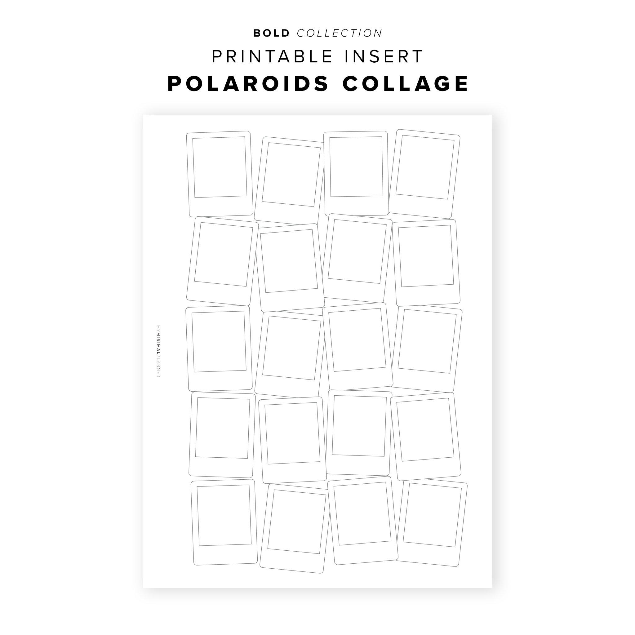 PR295 - Polaroids Collage - Printable Insert