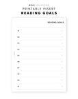 PR293 - Reading Goals - Printable Insert