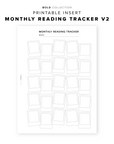 PR300 - Monthly Reading Tracker V2 - Printable Insert