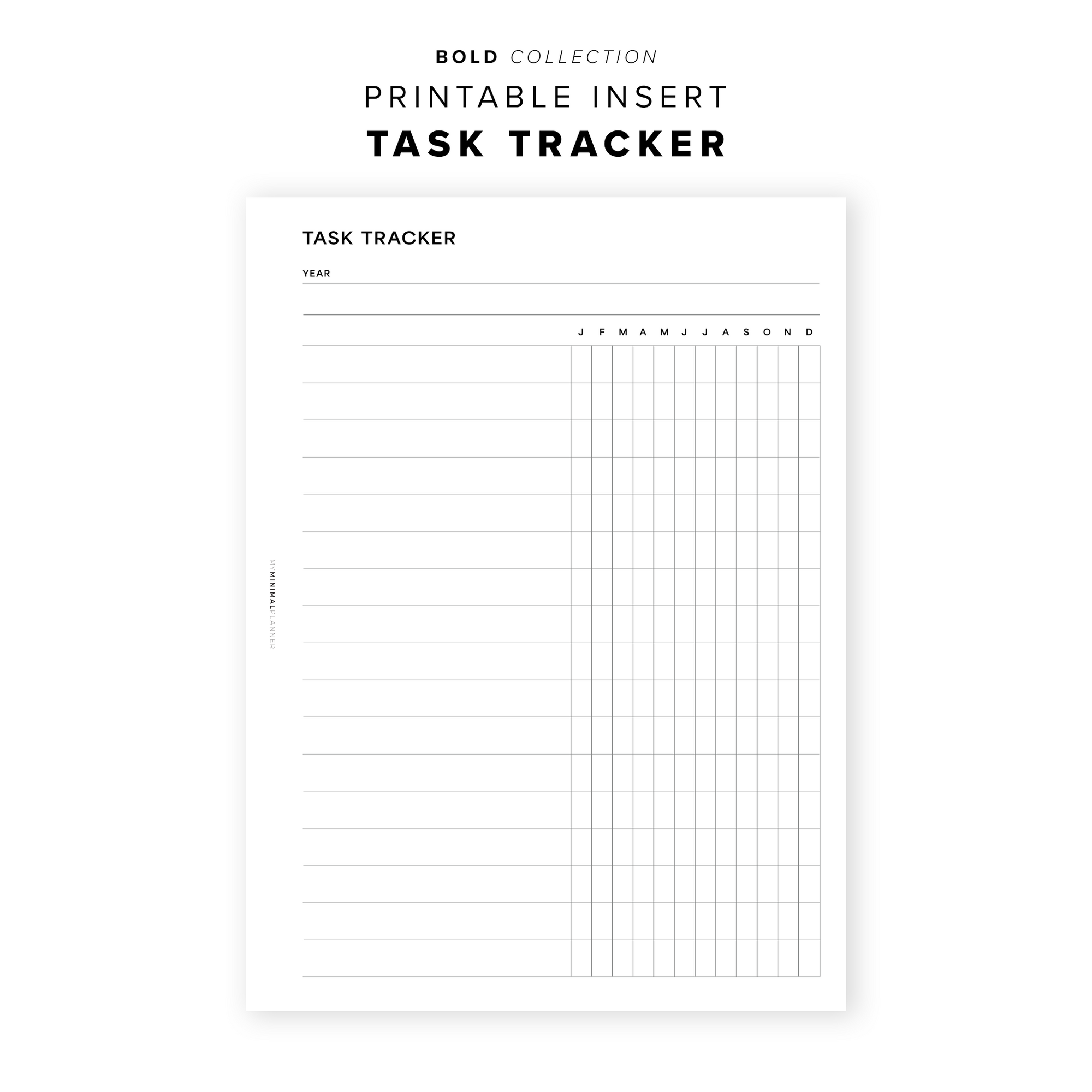 PR287 - Task Tracker - Printable Insert