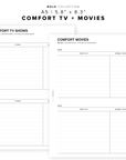 PR71 - Comfort TV / Comfort Movies - Printable Insert
