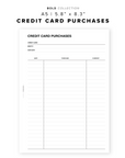 PR113 - Credit Card Purchases - Printable Insert