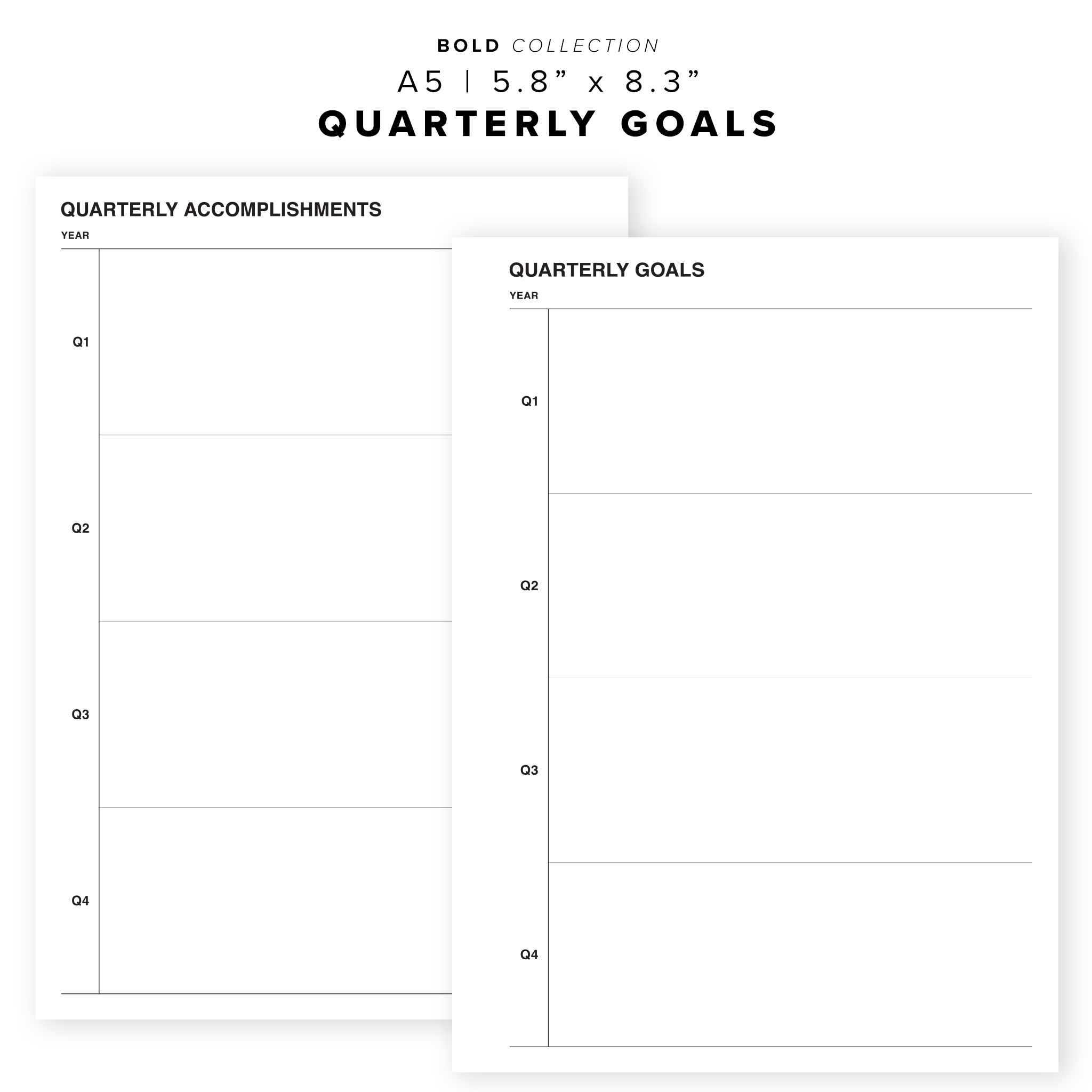 PR76 - Quarterly Goals - Printable Insert