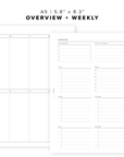PR17 - Overview + Weekly - Printable Insert