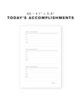 PR23 - Today's Accomplishments - Printable Insert