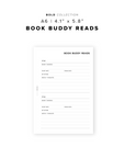 PR191 - Book Buddy Reads - Printable Insert