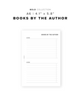 PR207 - Books by the Author - Printable Insert