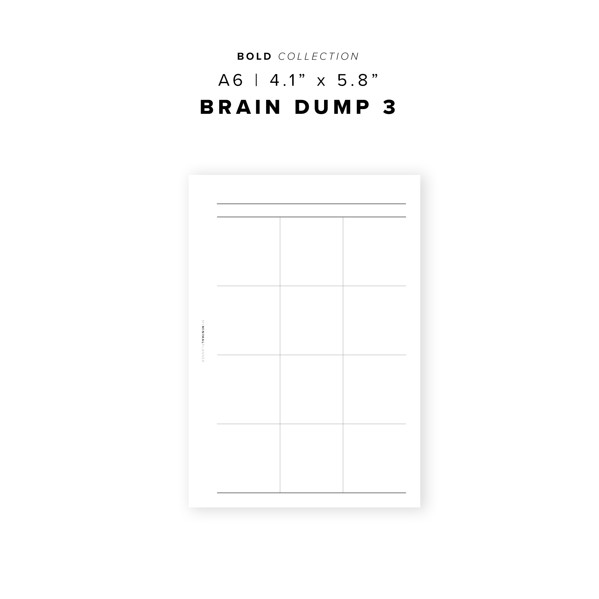 PR171 - Brain Dump 3 - Printable Insert