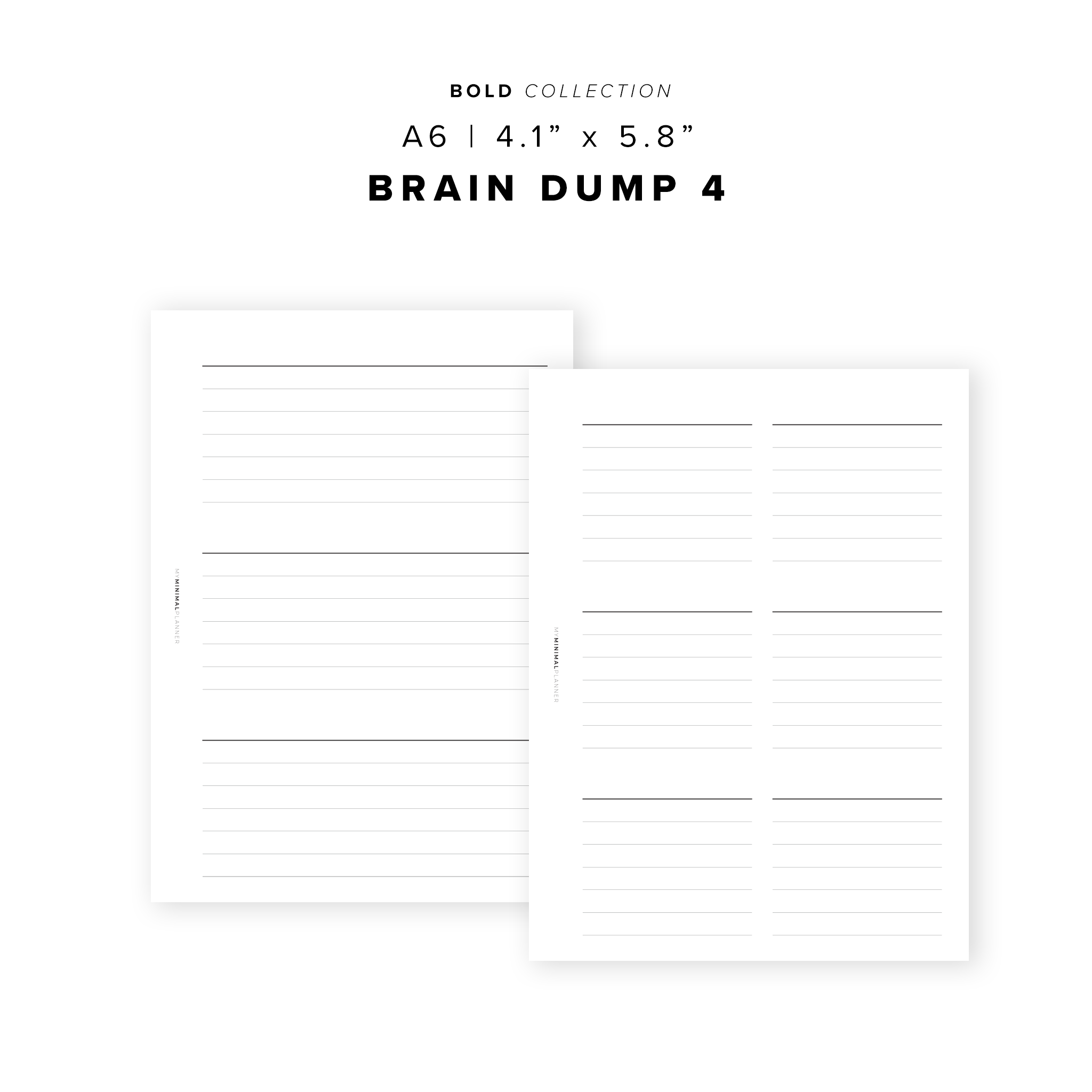 PR172 - Brain Dump 4 - Printable Insert