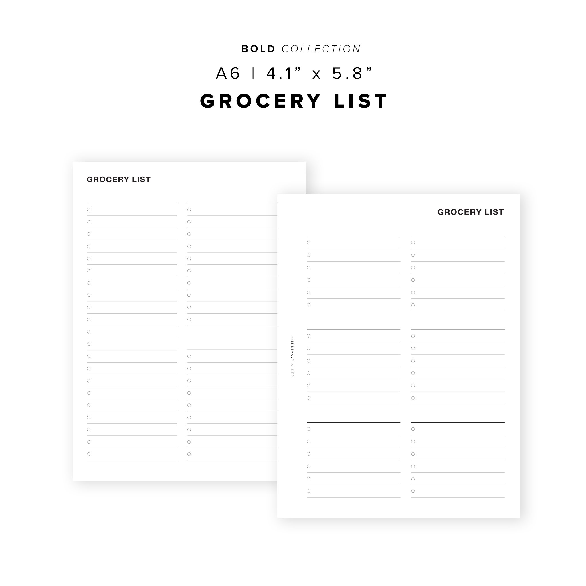PR31 - Grocery List - Printable Insert