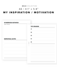 PR129 - My Inspiration / Motivation - Printable Insert