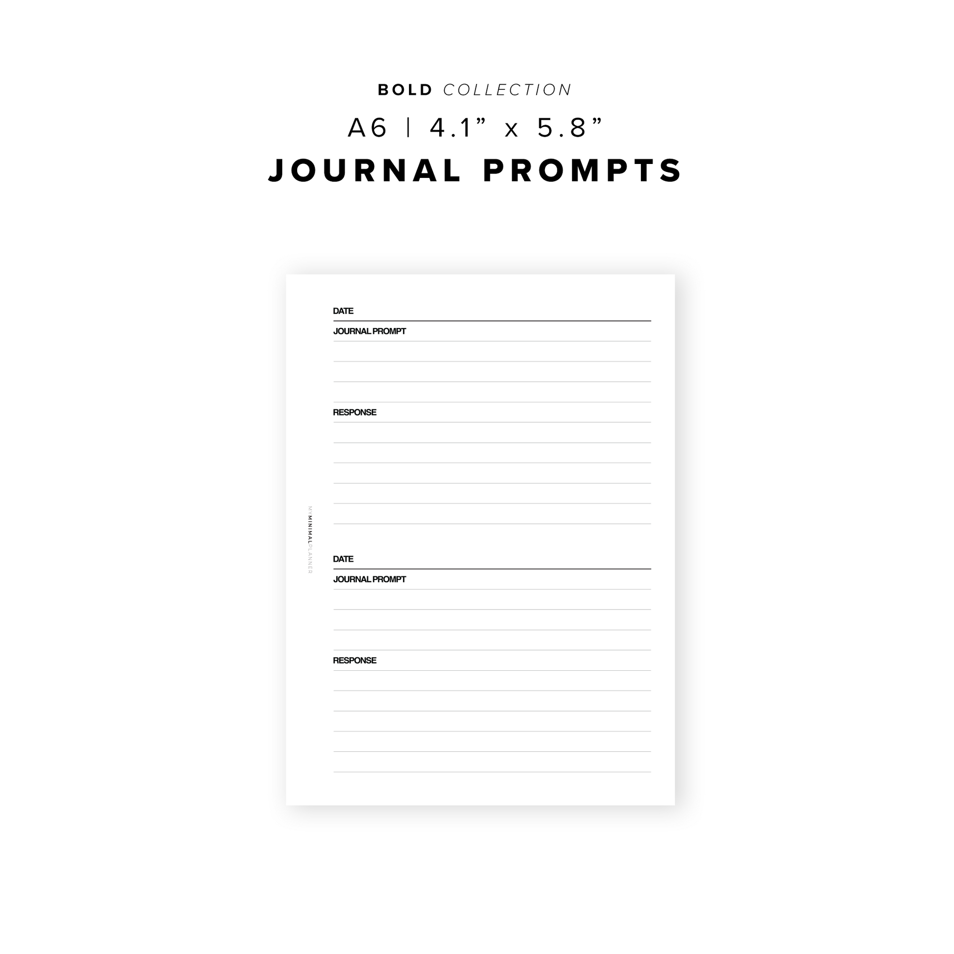 PR123 Journal Prompts Printable Insert My Minimal Planner