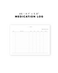 PR13 - Medication Log Tracker - Printable Insert