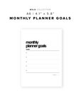 PR154 - Monthly Planner Goals - Printable Insert