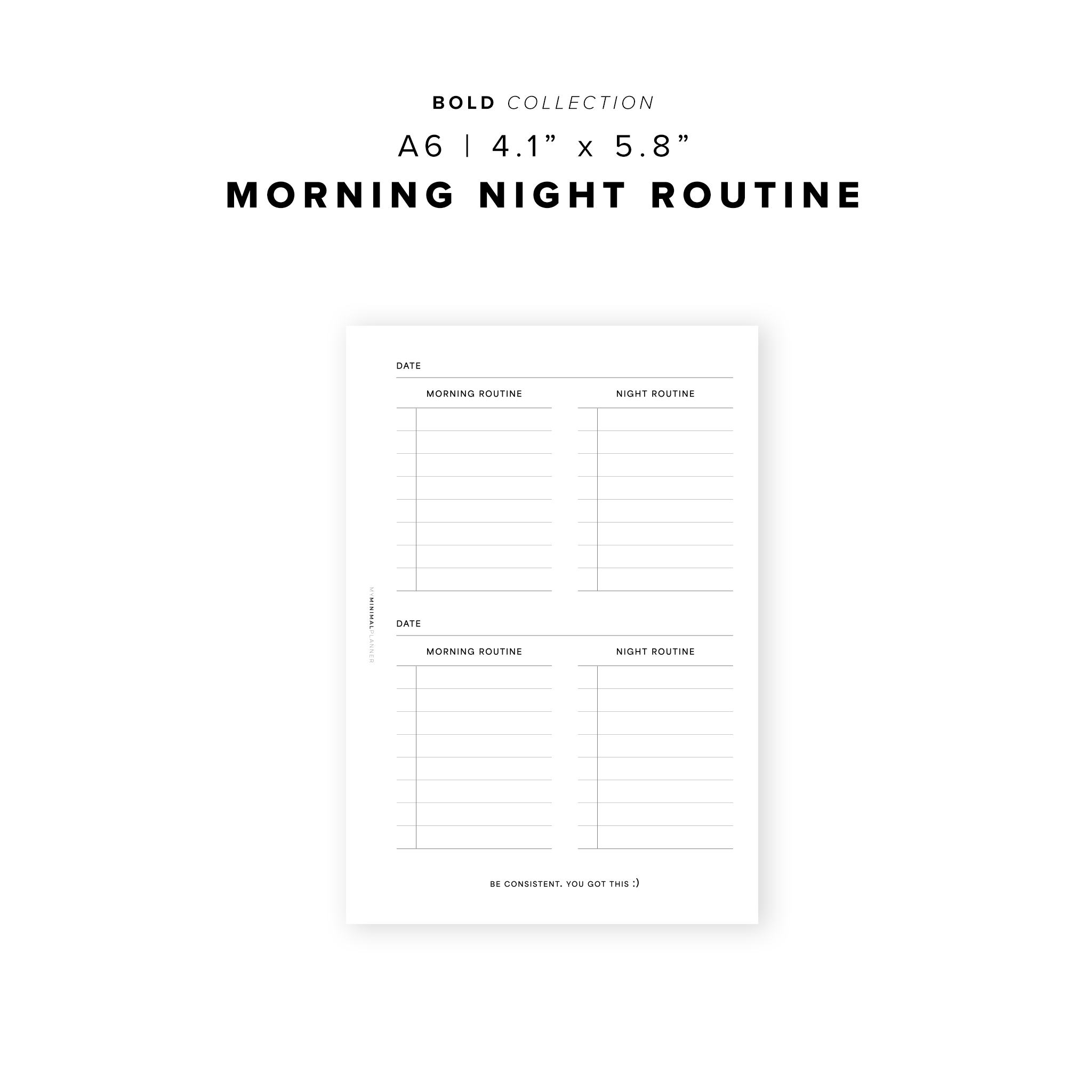 PR186 - Morning Night Routine - Printable Insert