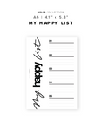 PR130 - My Happy List - Printable Insert