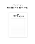 PR121 - Thing to Buy (V2) - Printable Insert