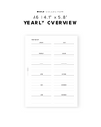 PR74 - Yearly Overview - Printable Insert