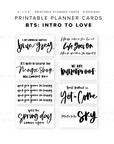 PPC07 - BTS: Intro to Love - Printable Planner Cards