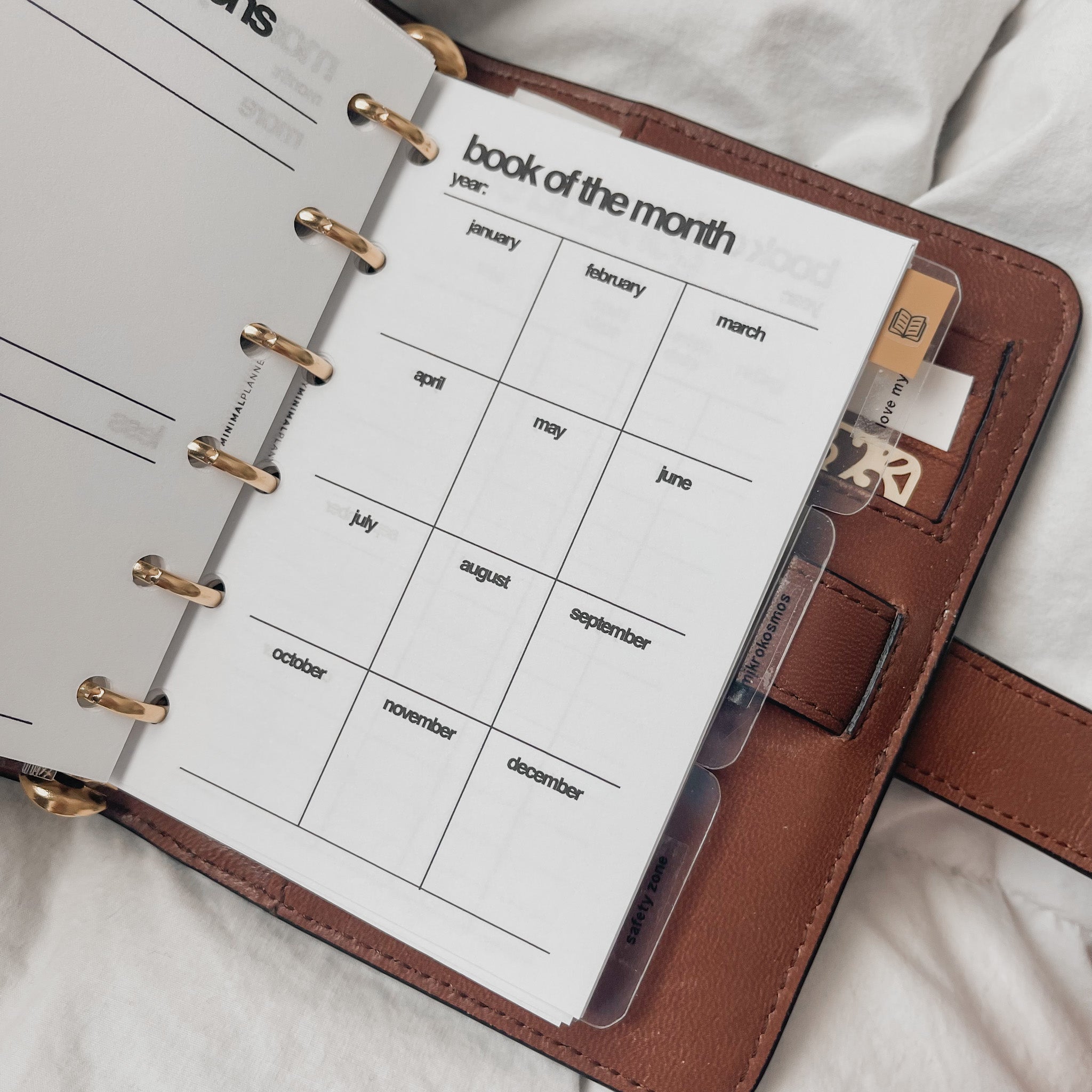 PR162 - Book of the Month - Printable Insert – My Minimal Planner