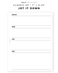 PR145 - Jot It Down - Printable Insert