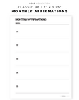 PR105 - Monthly Affirmations - Printable Insert
