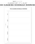 PR97 - The Cleaning Schedule Overview - Printable Insert