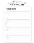 PR115 - The Contacts - Printable Insert