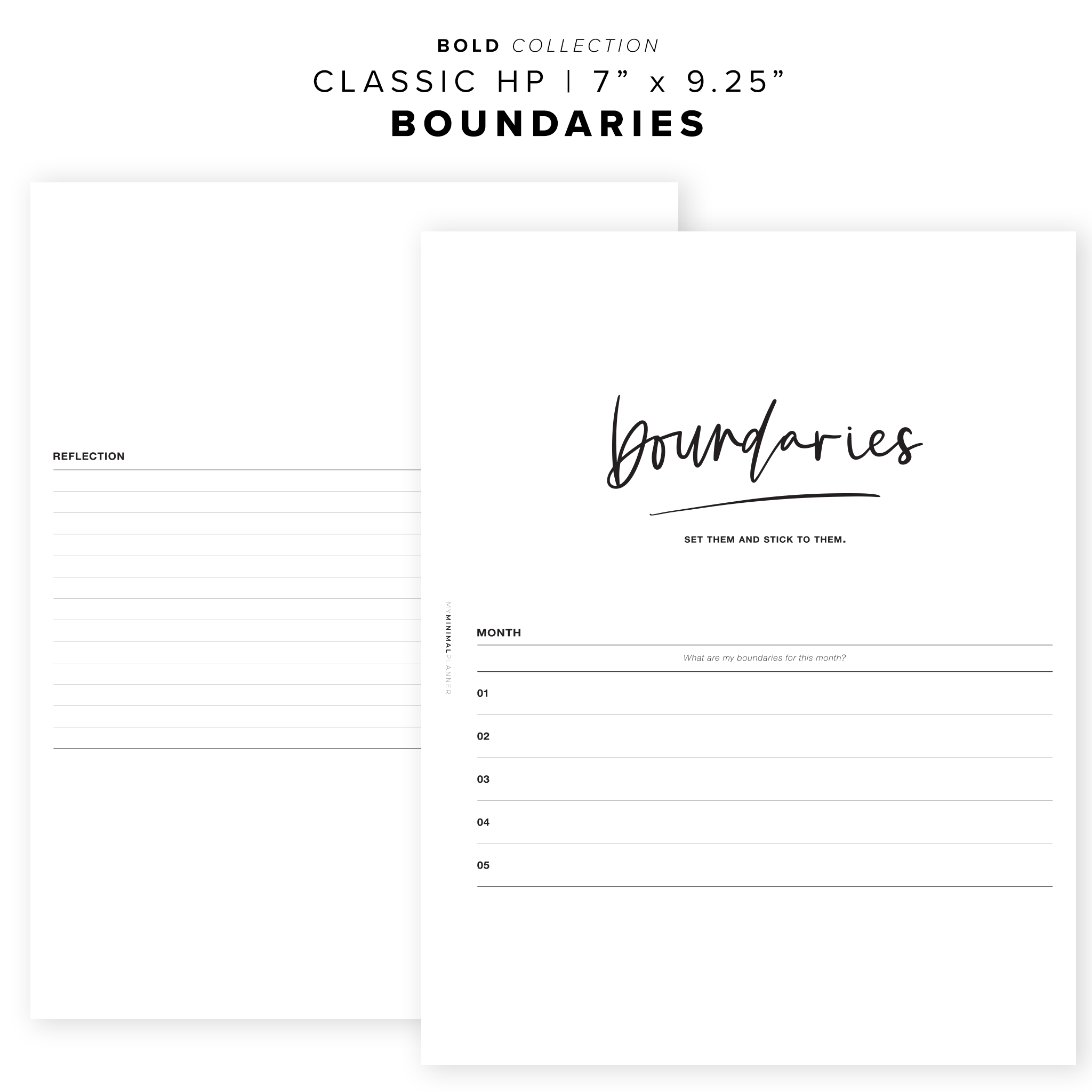PR50 - Boundaries - Printable Insert