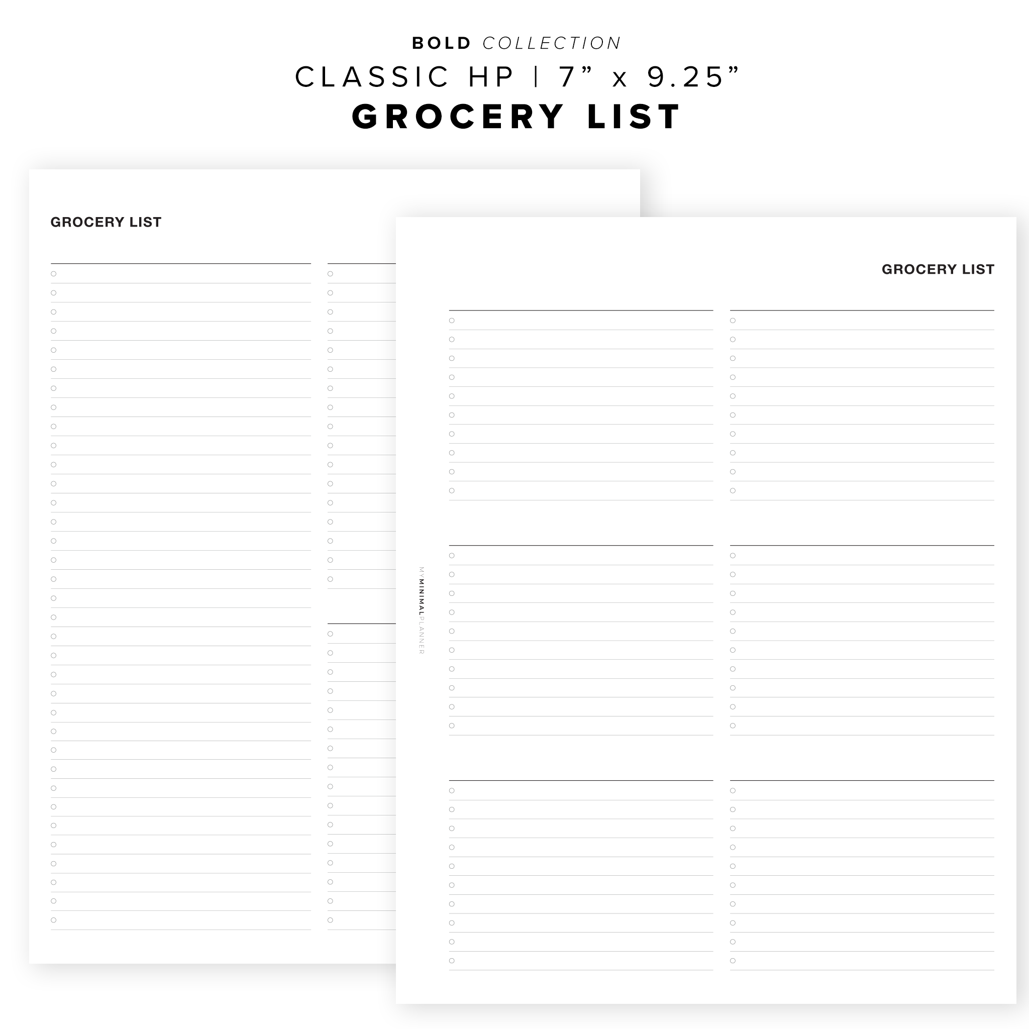 PR31 - Grocery List - Printable Insert