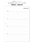 PR37 - Meal Ideas - Printable Insert