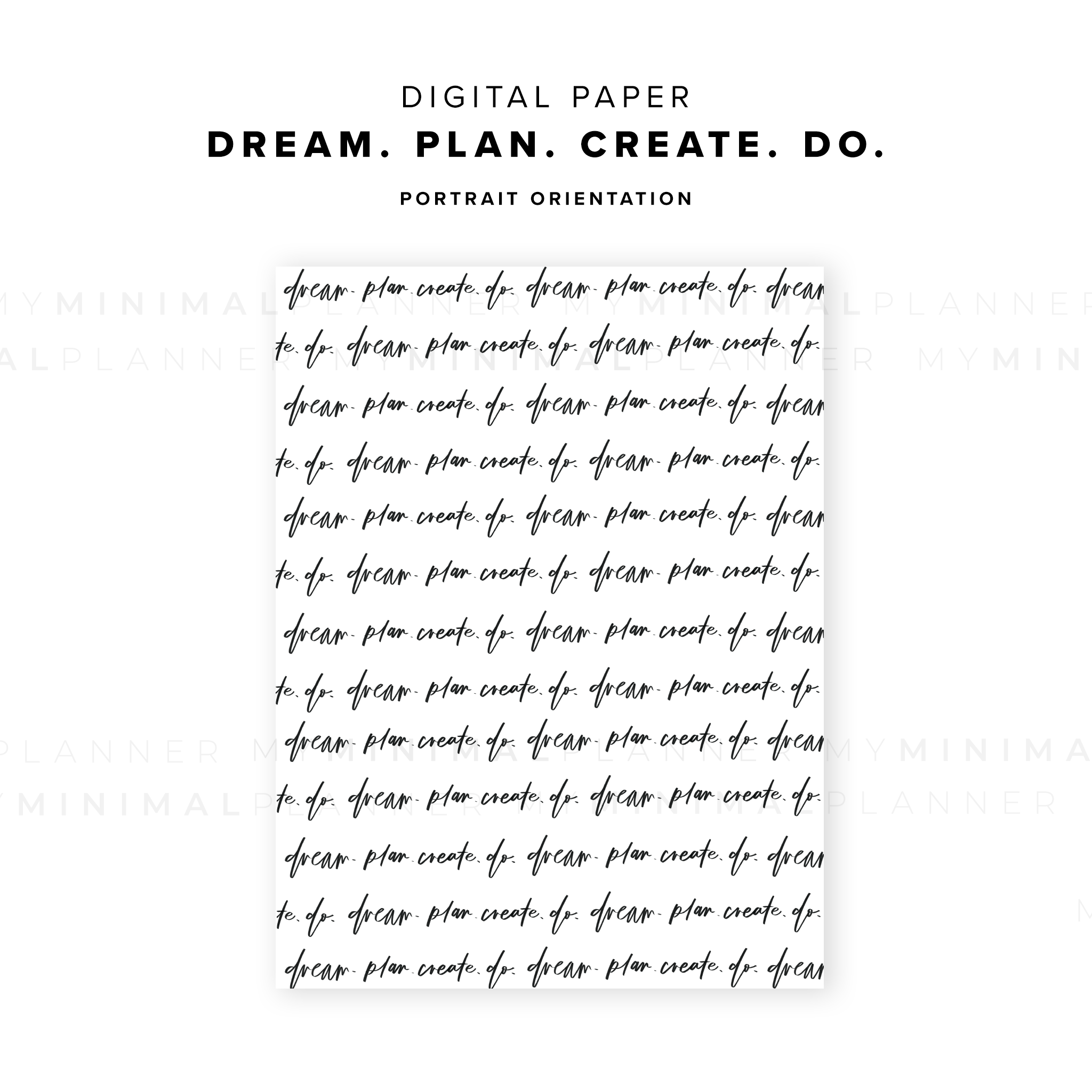 DP01 - Dream. Plan. Create. Do. - Digital Paper