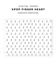 DP13 - KPop Finger Heart - Digital Paper