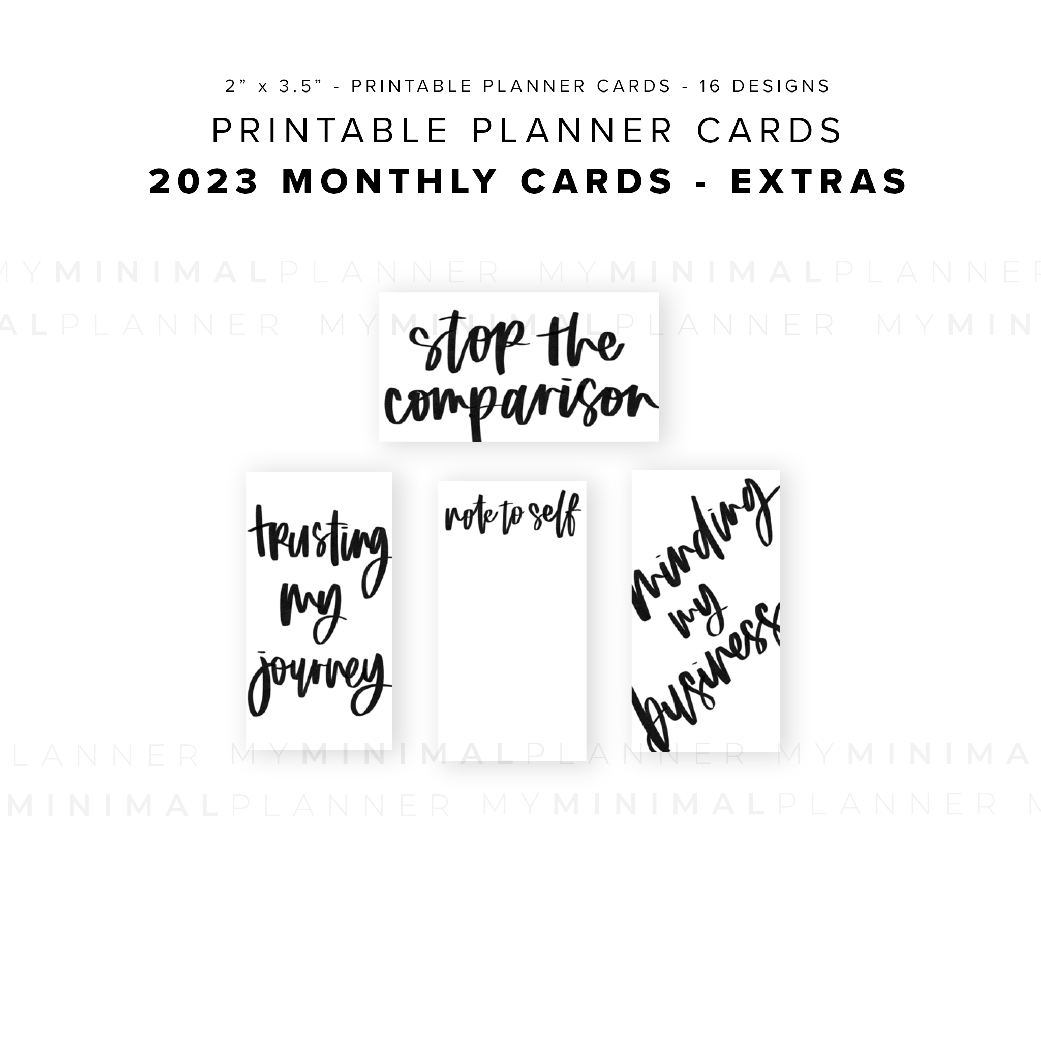 PPC06 - 2023 Monthly Cards - Printable Planner Cards