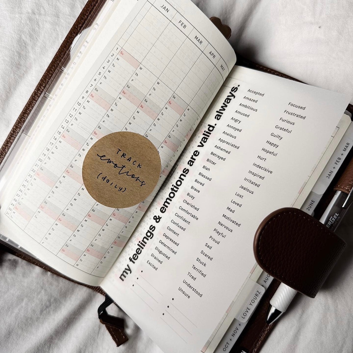 Emotions List Ruler PRD156 - Emotions List - Printable Dashboard – My Minimal Planner