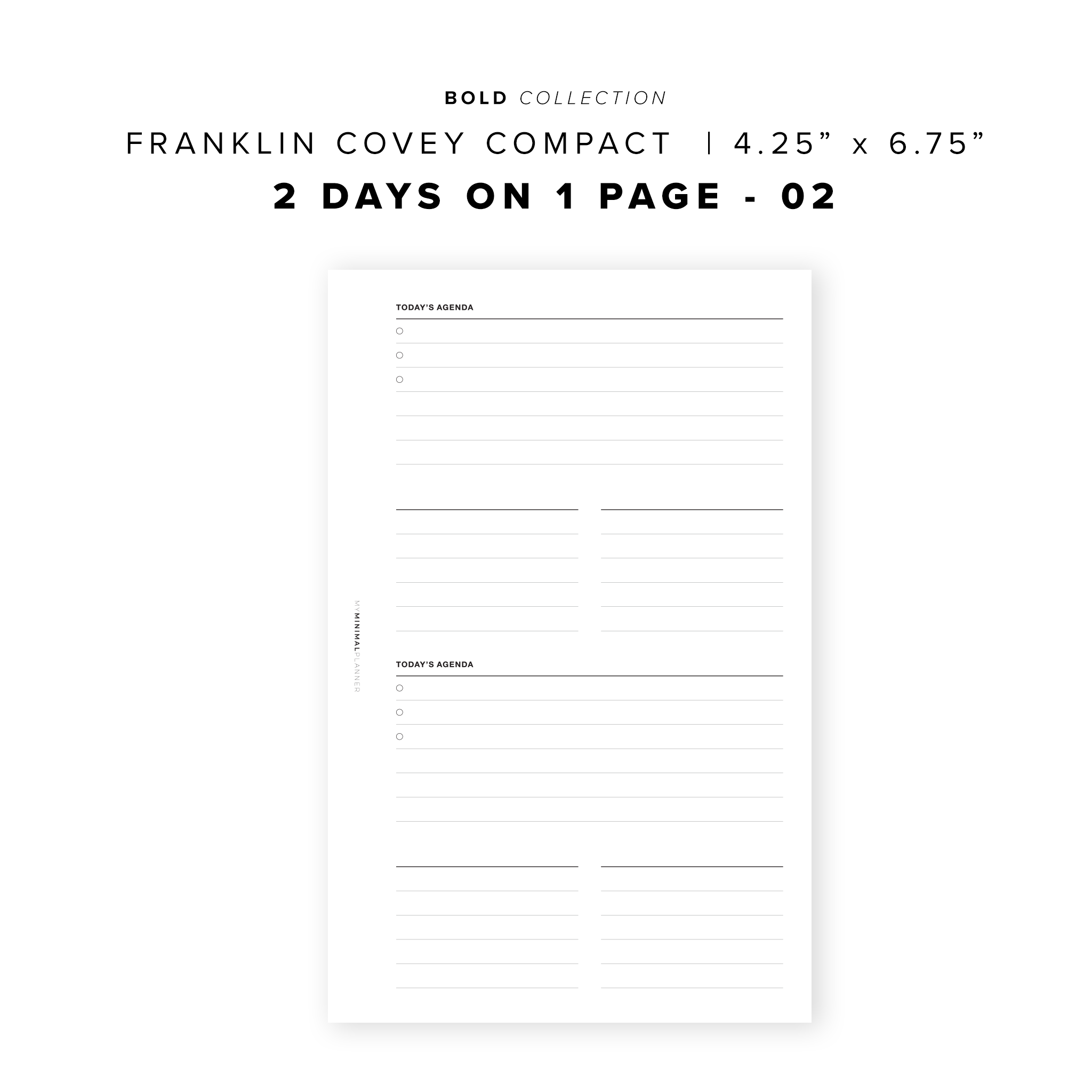 PR26 - V2: 2 Days on 1 Page / 2DO1P - Printable Insert