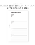 PR98 - Appointment Notes - Printable Insert