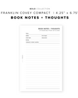 PR195 - Book Notes + Thoughts - Printable Insert