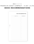 PR200 - Book Recommendations - Printable Insert