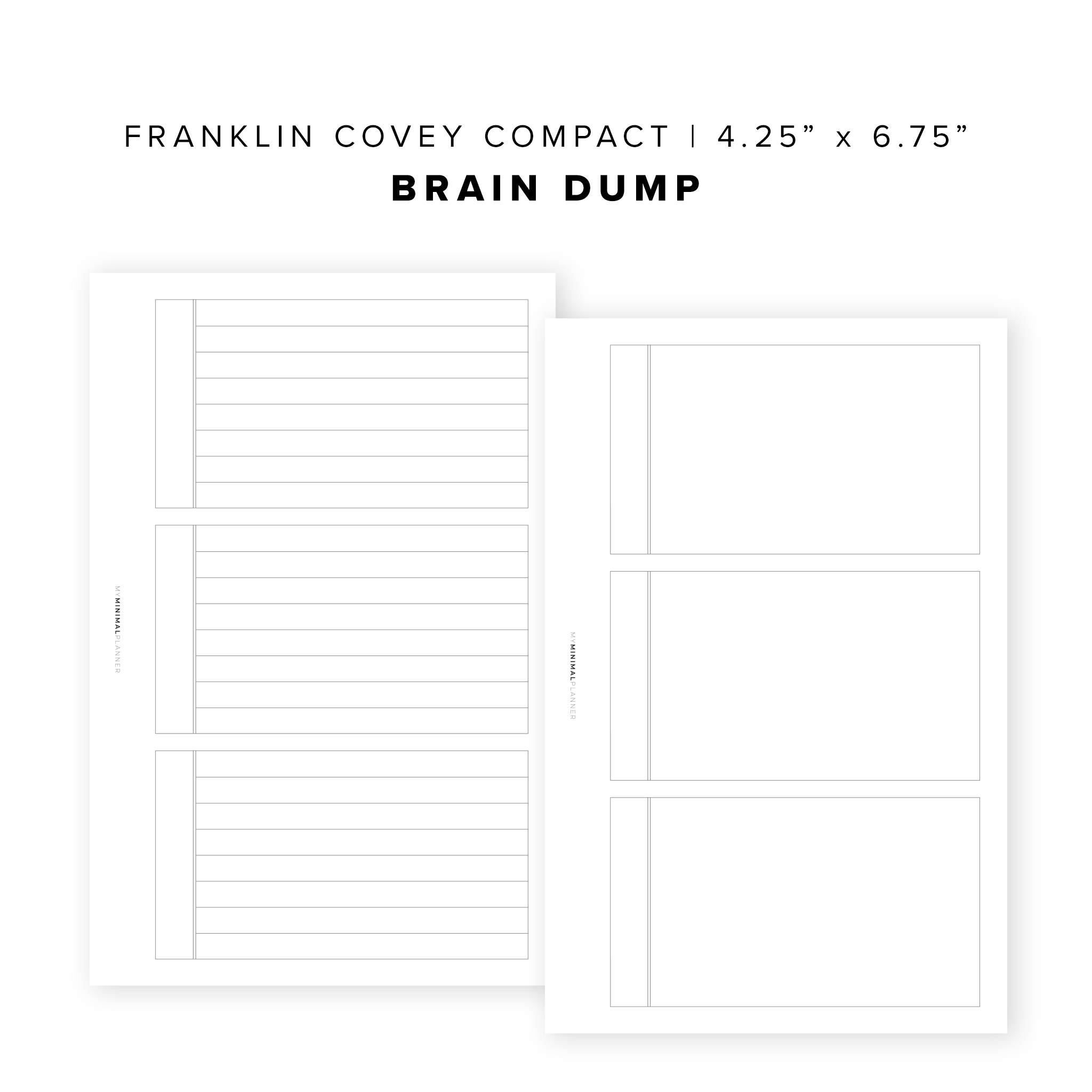 PR03 - Brain Dump - Printable Insert