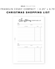 PR81 - Christmas Shopping List - Printable Insert