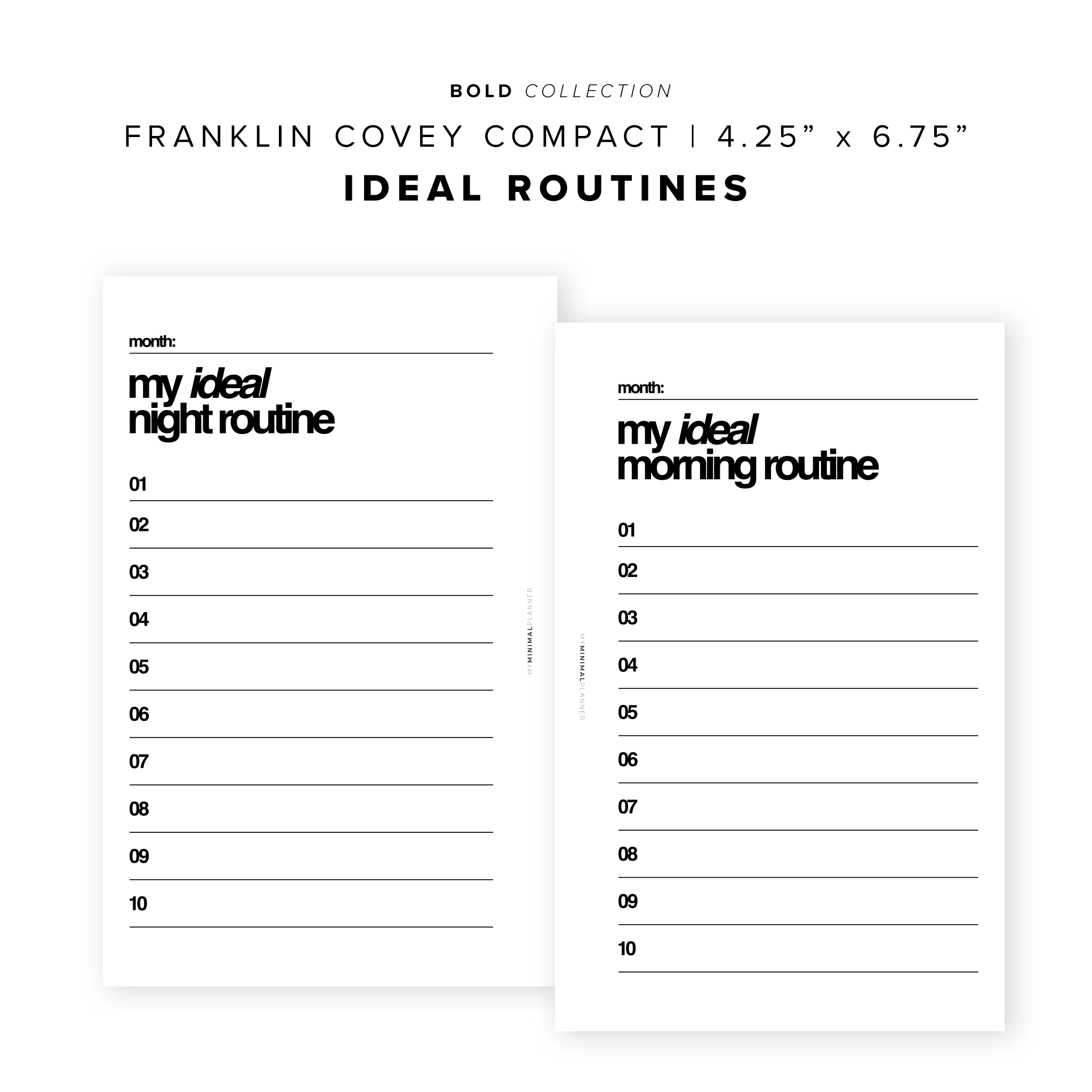 PR157 - Ideal Routines - Printable Insert