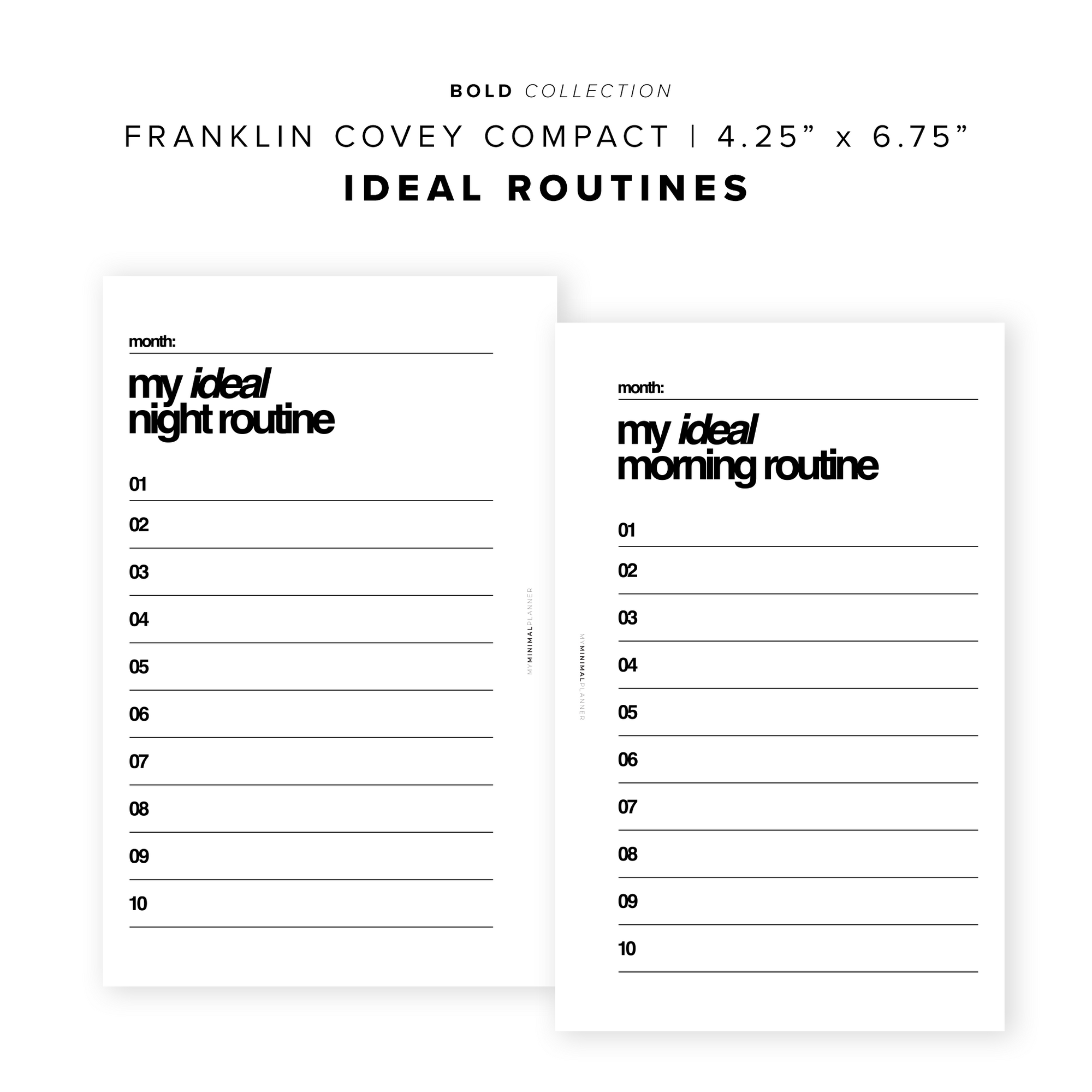PR157 - Ideal Routines - Printable Insert