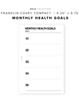 PR132 - Monthly Health Goals - Printable Insert