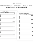 PR167 - Monthly Highlights - Printable Insert