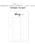 PR55 - Things To Buy - Printable Insert