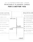 PPC04 - For A Better YOU - Printable Planner Cards