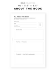 PR212 - All About the Book - Printable Insert